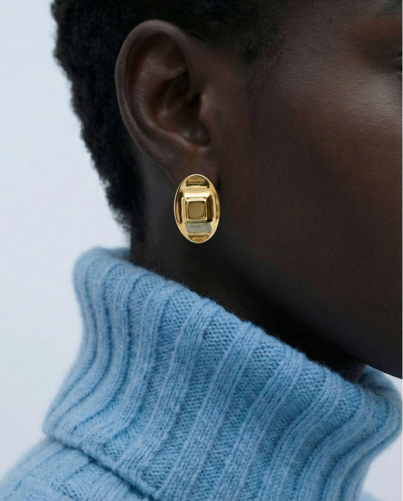 The Geometry Earrings-Gold