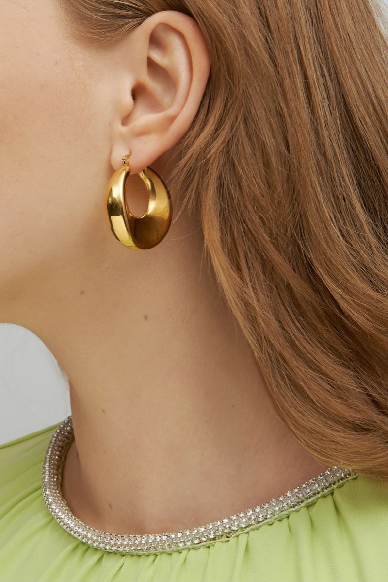 Moon Earrings Gold